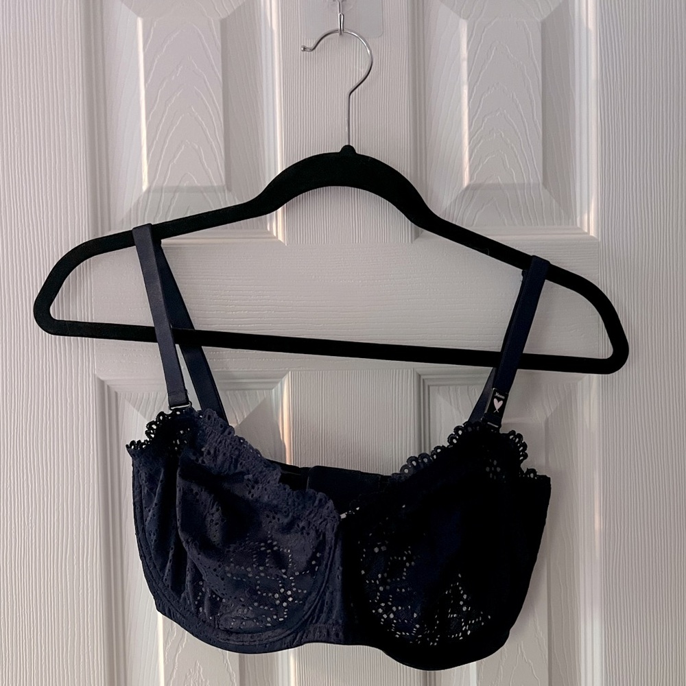 NWT Black Eyelet Lace Victoria Secret Bra